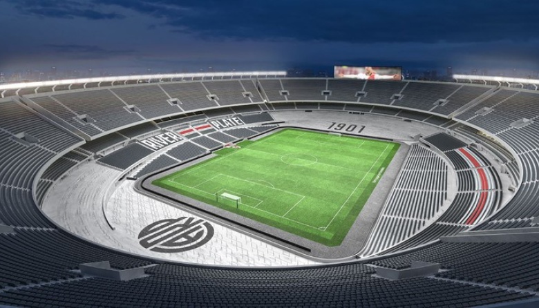 River presenta el nuevo estadio contra argentinos