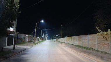 Luces LED en Alberdi: un cambio que transforma la noche en Guernica Oeste