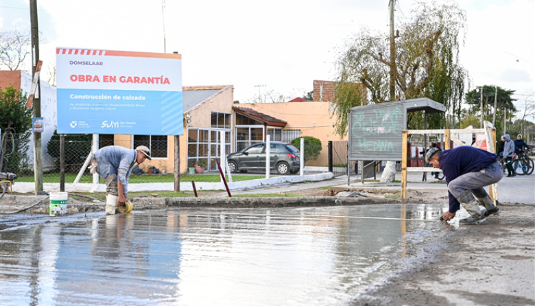 San Vicente: mejoras en calles, desagües y espacios urbanos