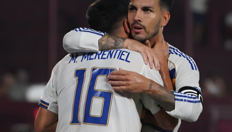 Boca despertó en Lanús y firmó su mejor noche del año