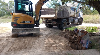 Almirante Brown intensifica limpieza de desagües en Guernica