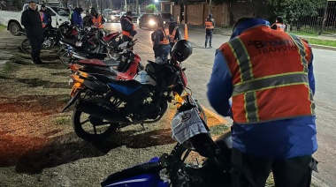 Saturación policial en Glew: 17 motos secuestradas