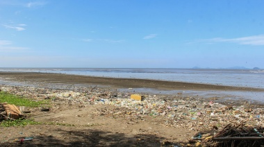 Más de 100 kilos de basura recolectados en una playa de Argentina