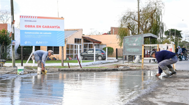 San Vicente: mejoras en calles, desagües y espacios urbanos
