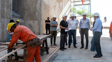 Cascallares y Katopodis supervisaron el tramo final del paso bajo nivel de Diehl