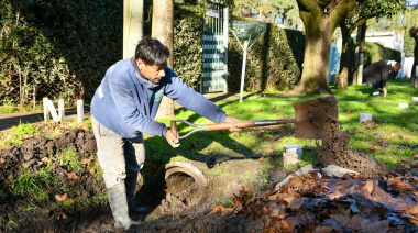 Operativo integral en San Vicente: trabajos en calles y desagües