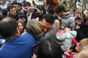 Scaloni volvió a Pujato y dejó un mensaje que conmovió a todos
