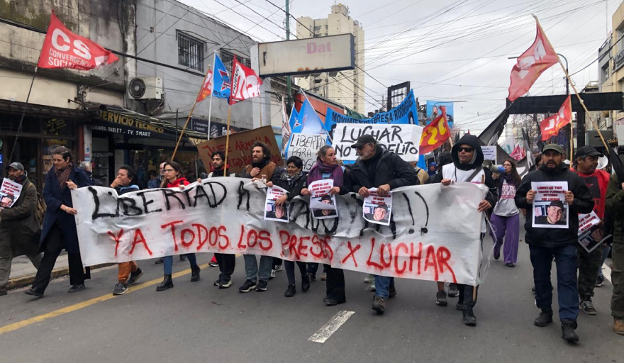 Reclamo por la liberación de Thiago Florentin